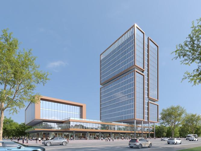 现代都市商业综合体建筑设计效果图与管理服务 融合创新与运营